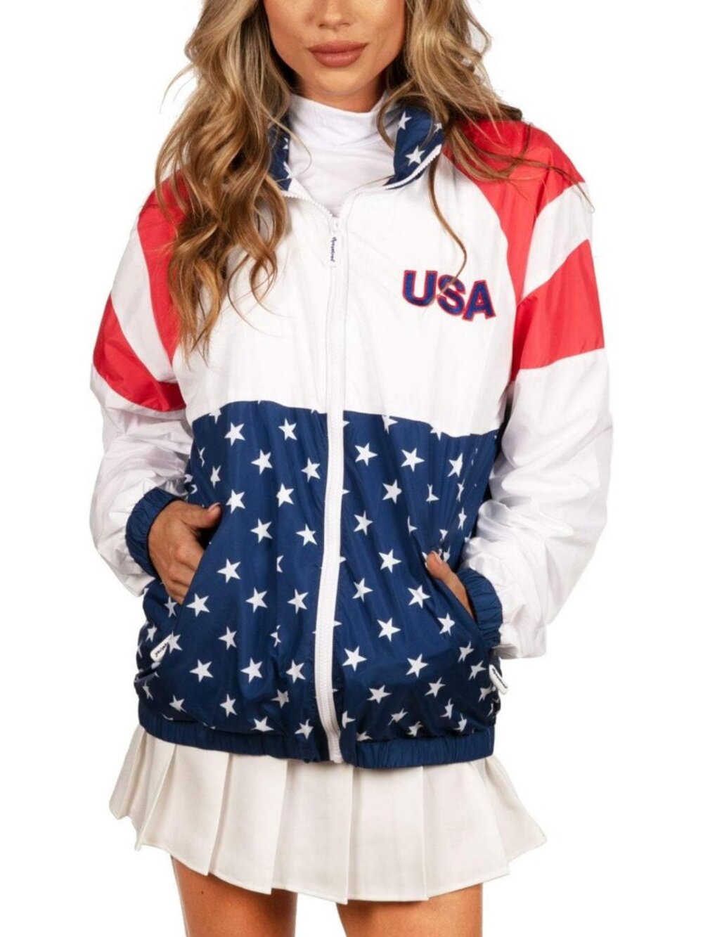 Retro 80s & 90s Hooded Windbreaker Jacket - Colorful Lightweight Rain Jacket